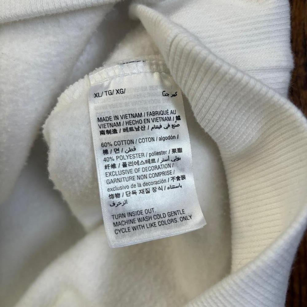 American Rag White Tropical Monstera Leaf Zip Up Hoodie XL - Picture 5 of 8